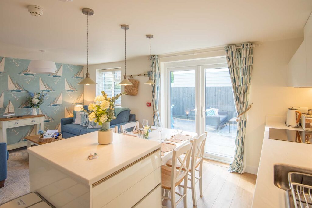Stones Throw Living Area - Luxury holiday apartments in Hythe, Kent