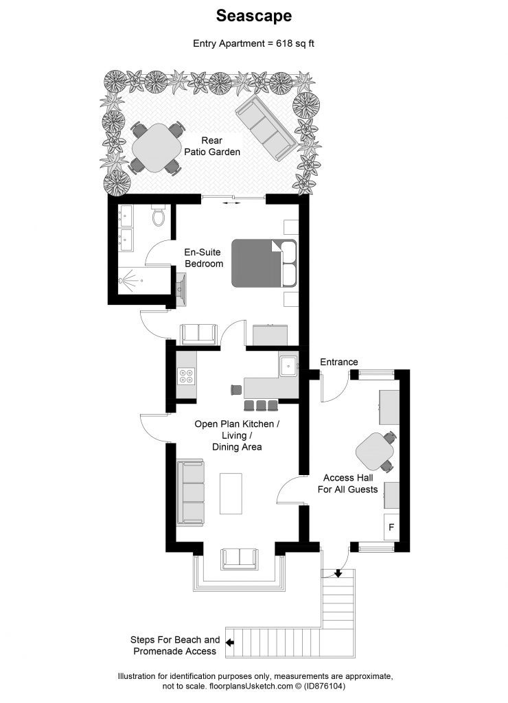 Floorplan Seascape Luxury Apartment Kent - self-catering in Hythe