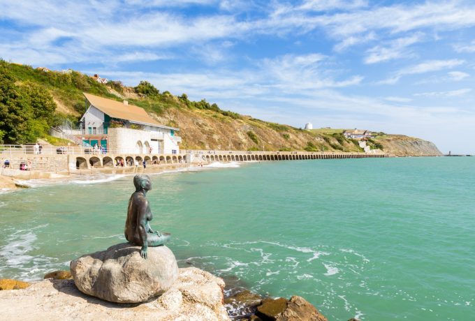 sunny sands beach in Folkestone Kent
